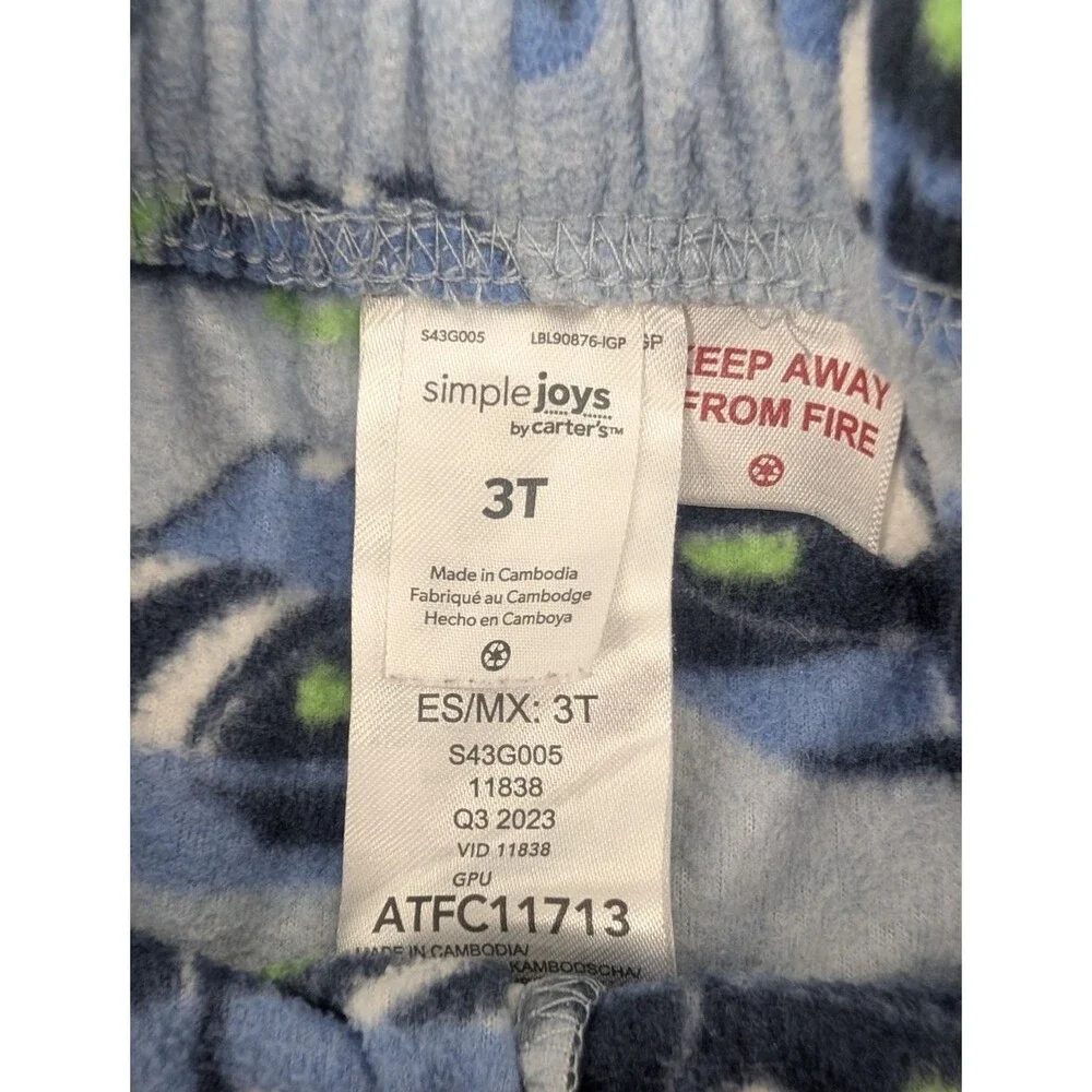 Carter Simple Joys Baby Toddler Pajamas Long Sleeve Pants Lot of 4 Size 3T